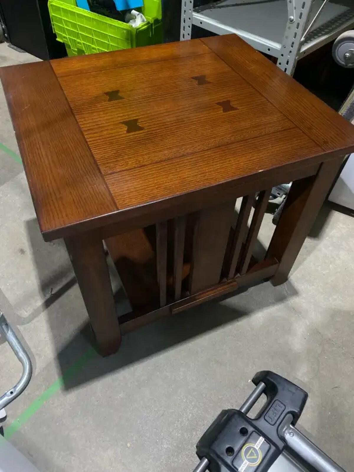 Wood Patterned End Table