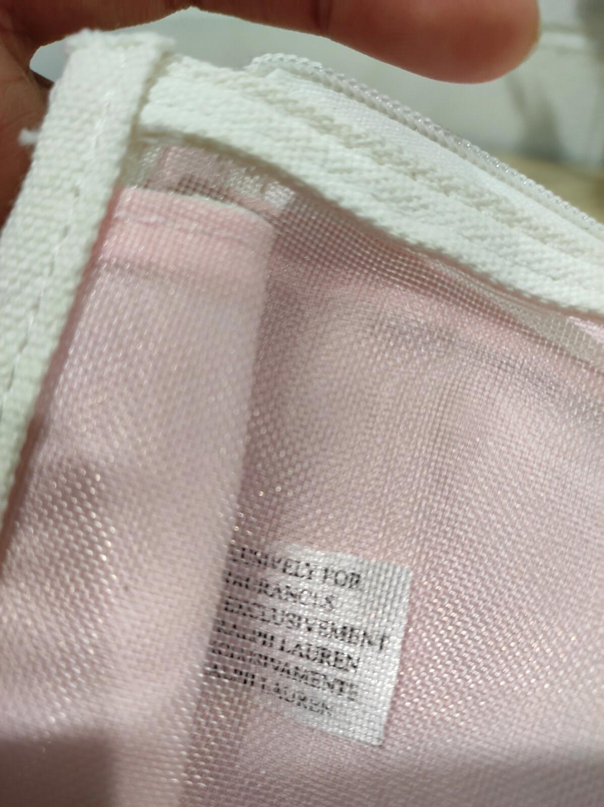 RALPH LAUREN SIGNATURE White Cosmetic Vanity Bag
