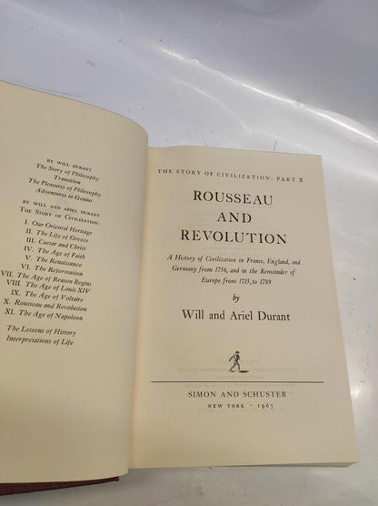 Rousseau and Revolution Story of Civilization Will & Ariel Durant