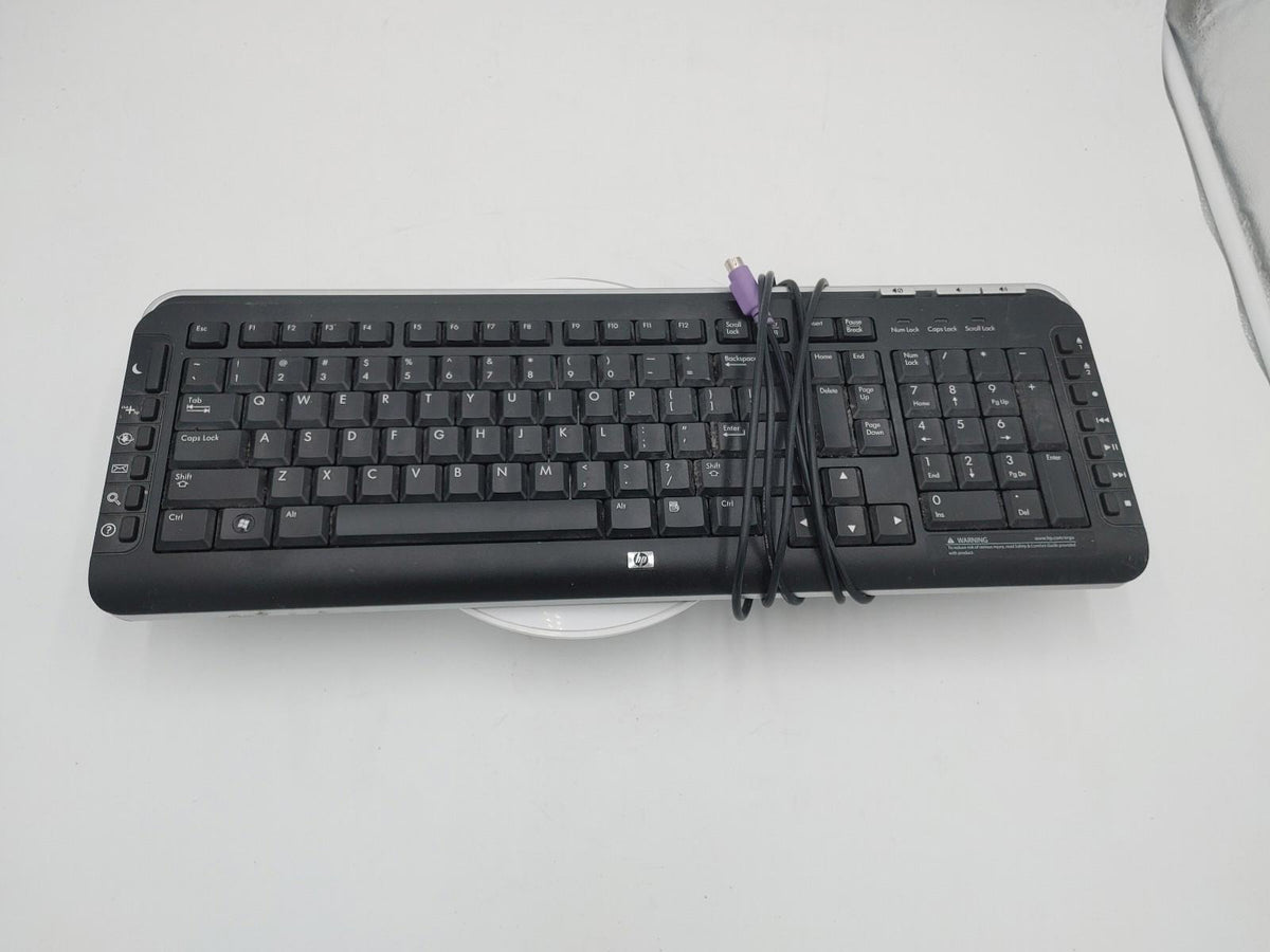 Good Condition HP Wired PS/2 Office Keyboard Model 5189 Black Tested Working