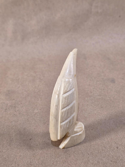 Antique 1800s Scrimshaw Carved teeth  - Penguin Sculpture