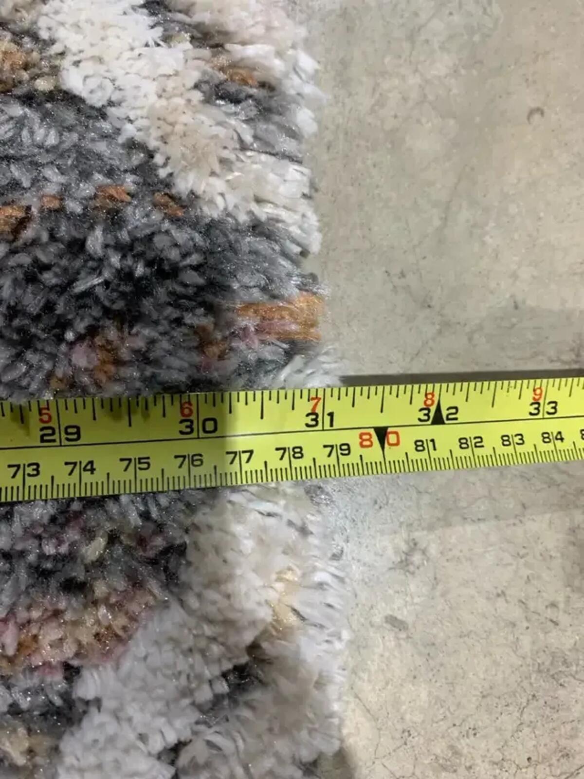 Small Boho/Geometric Fluffy Area Rug