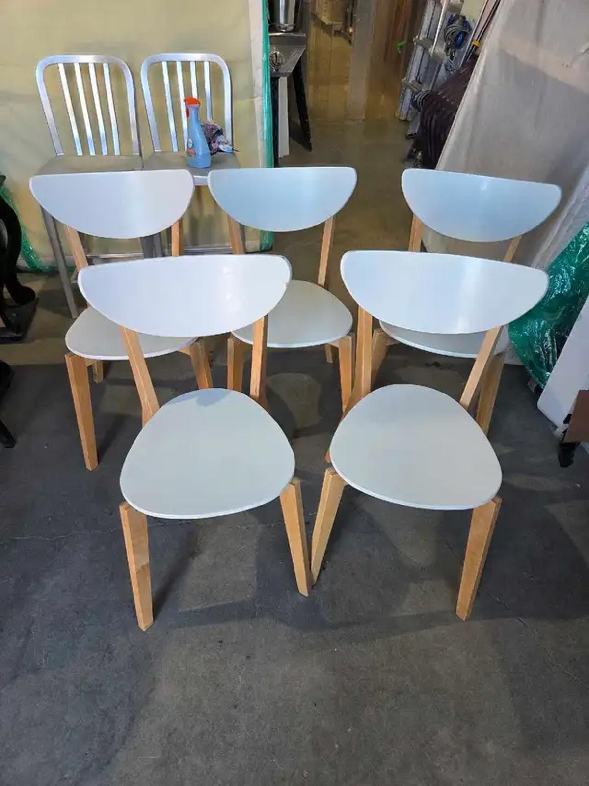 IKEA NORDMYRA Stackable Dining Chairs (5)