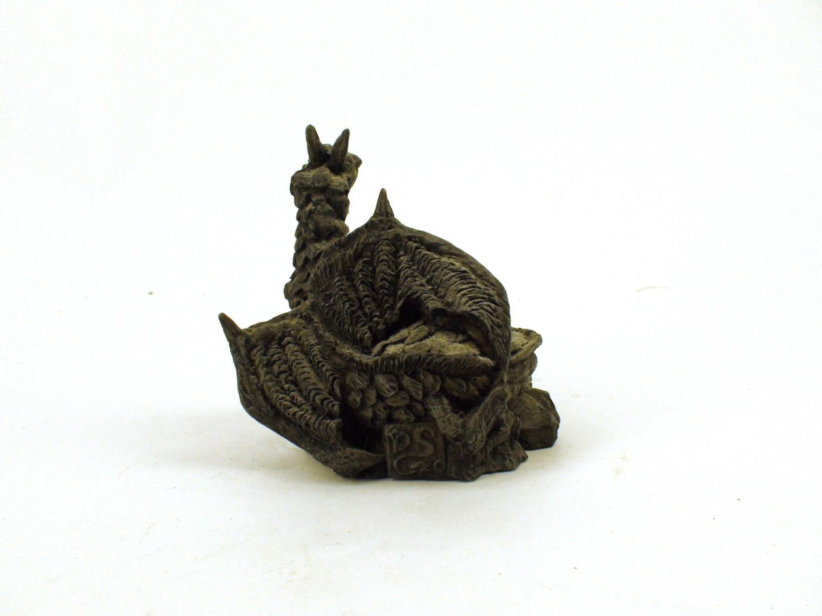 DS Brand Dragon Statue 3" - DND Fantasy Wyvern Perched On Rock - Unpainted
