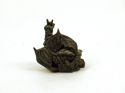 DS Brand Dragon Statue 3" - DND Fantasy Wyvern Perched On Rock - Unpainted