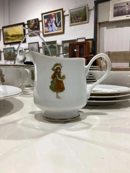 1970's Holly Hobbie Green Girl China Set