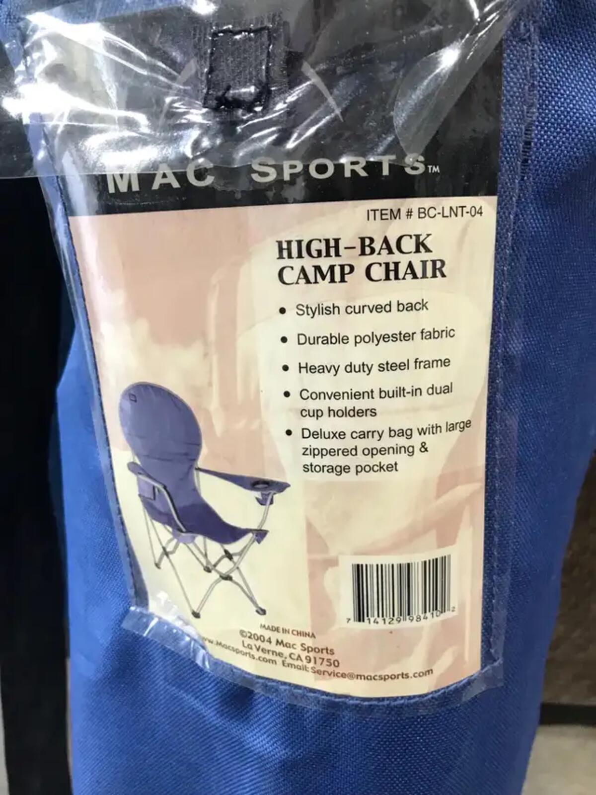 Mac Sports Camp Chair Blue - 35’