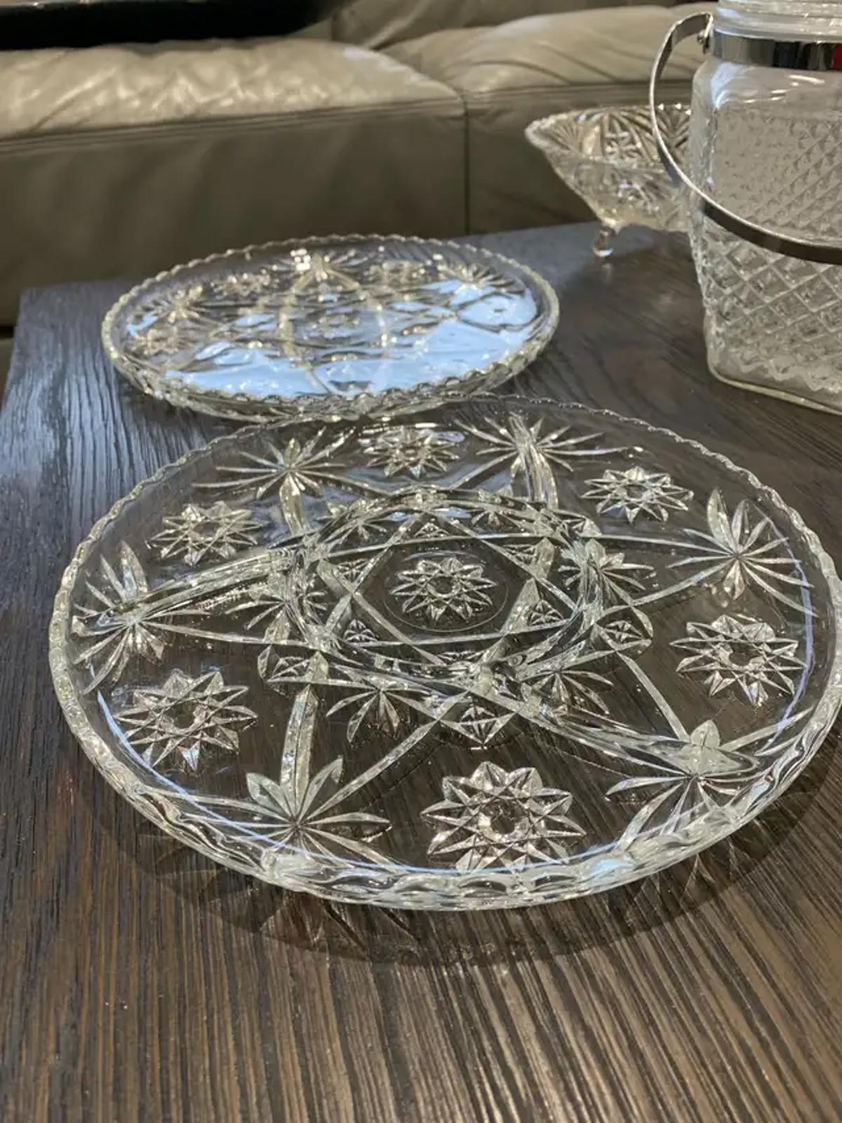 Glass Serving Plates - set of 4
