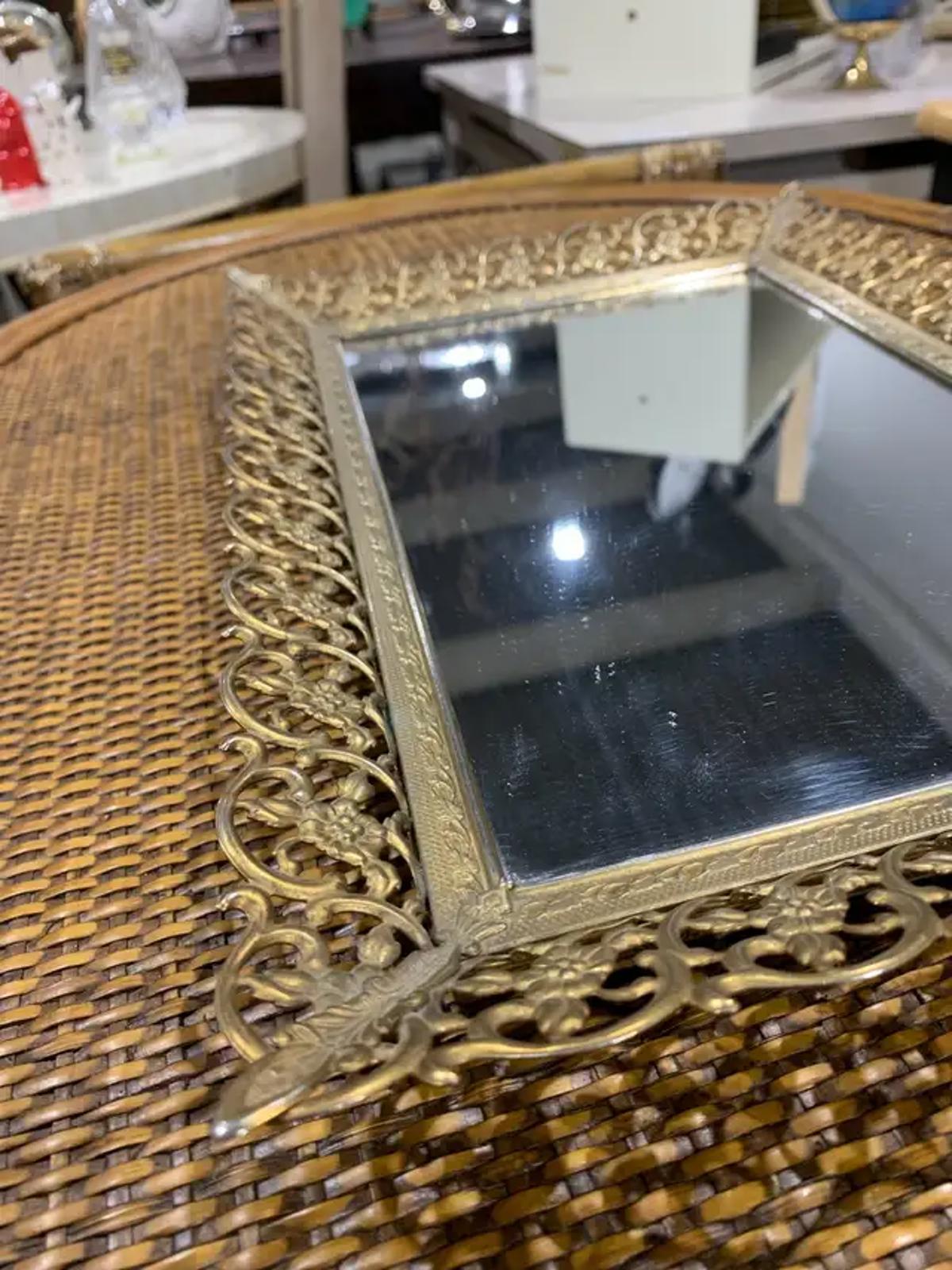 Vintage Mirrored Vanity Tray
