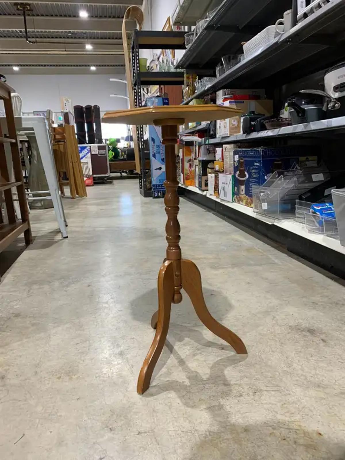 Octagon Wooden Side Table/Plant Stand