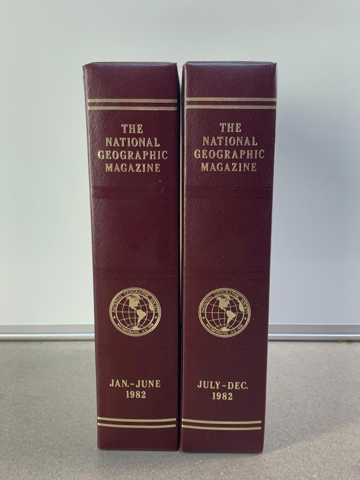 National Geographic Magazine Slipcase Jan - June. & July - Dec 1982