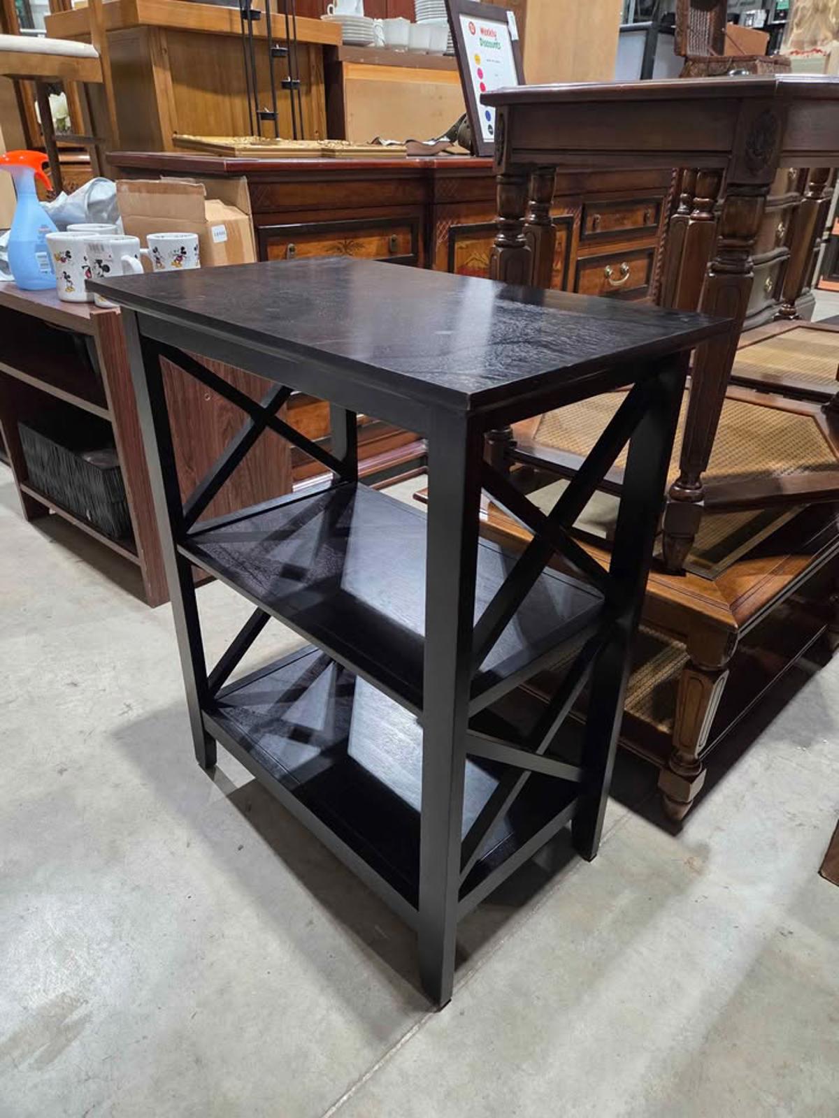 Pier 1 Imports Black 3-Tier Shelf Table