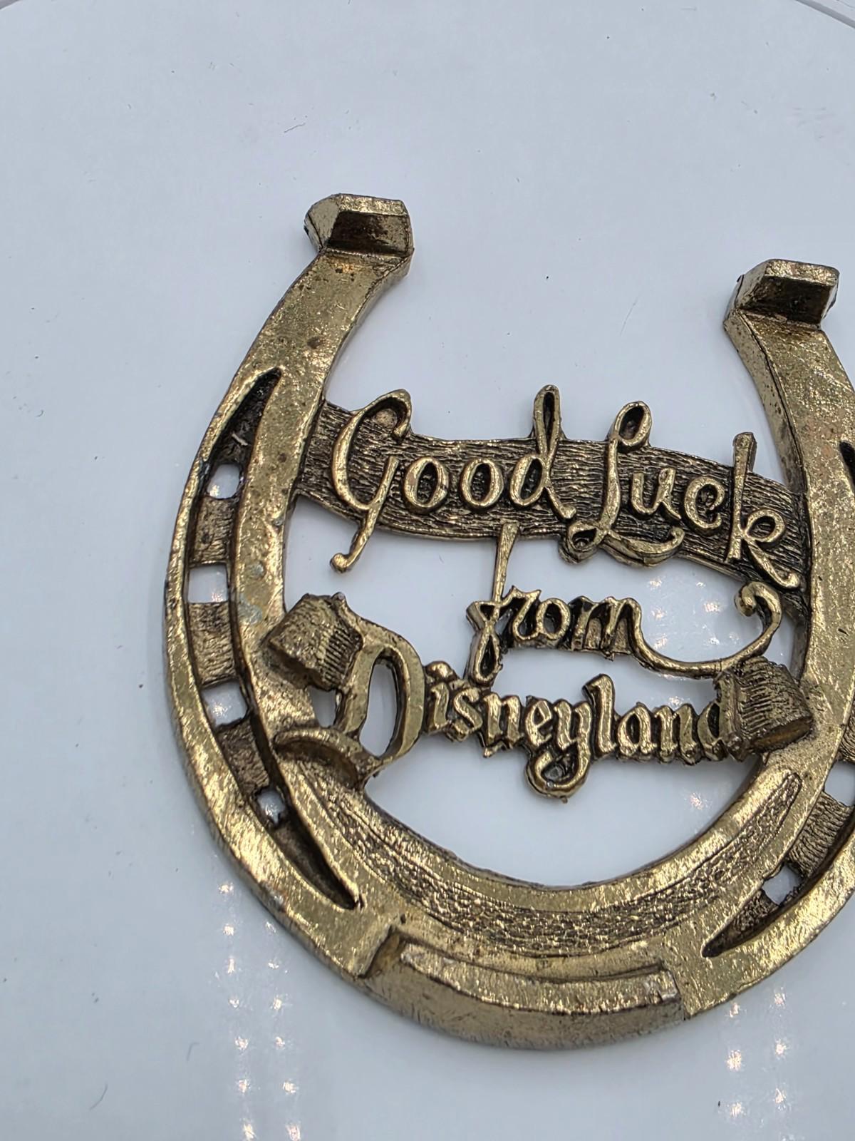 Vintage 1960s Walt Disney Disneyland "Good Luck Horseshoe Souvenir