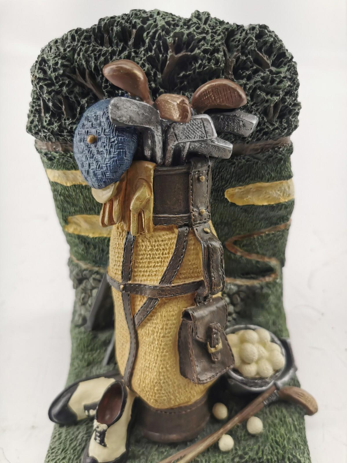 Figi Graphics Golf Bag, Golf Clubs, Golf Shoes, Golf Course 90s Vintage Bookends