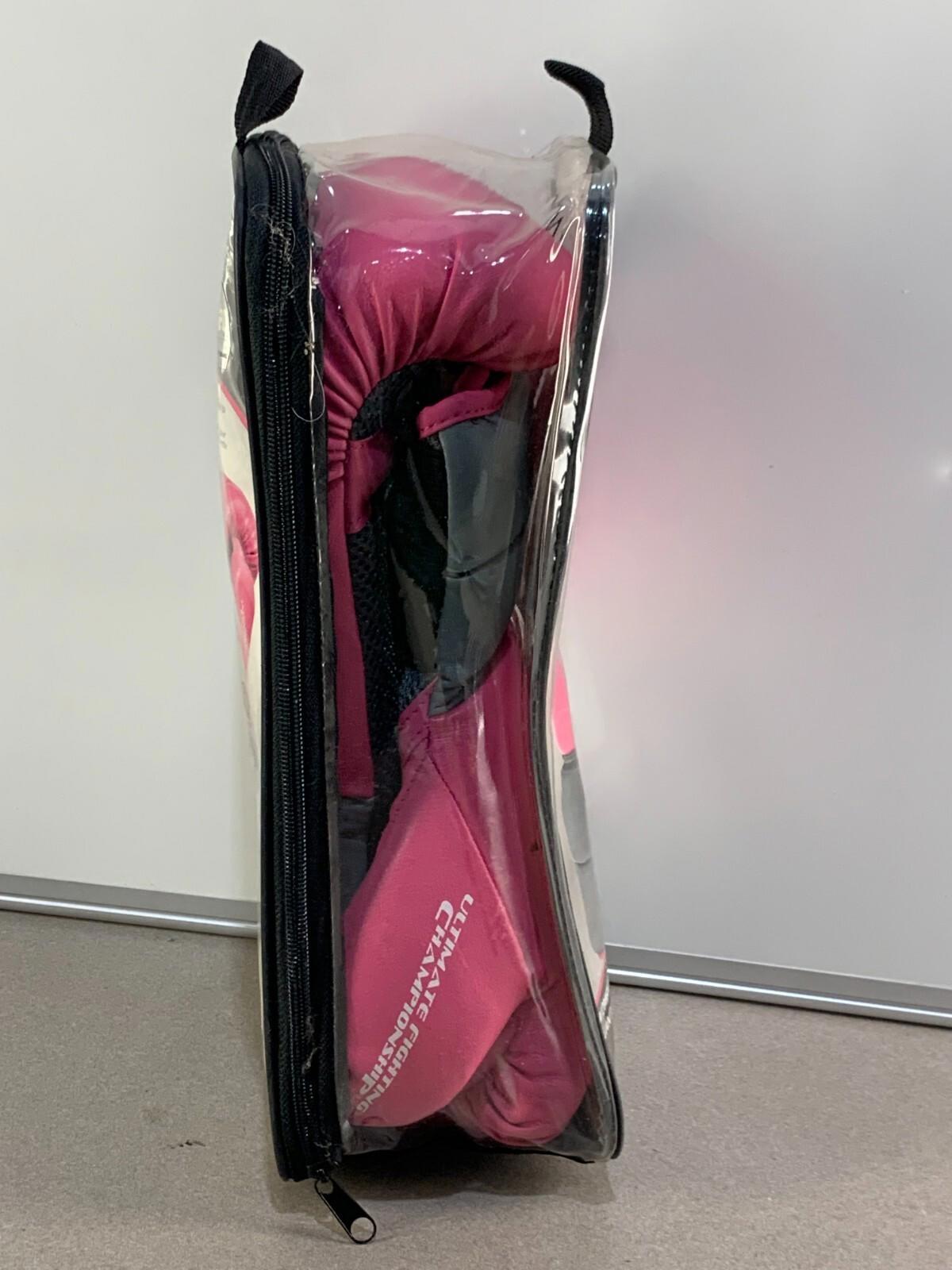UFC Women's Pink MMA Cardio Kickboxing Boxing Gloves (10 oz) EUC