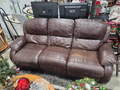 Leather Reclining Sofa