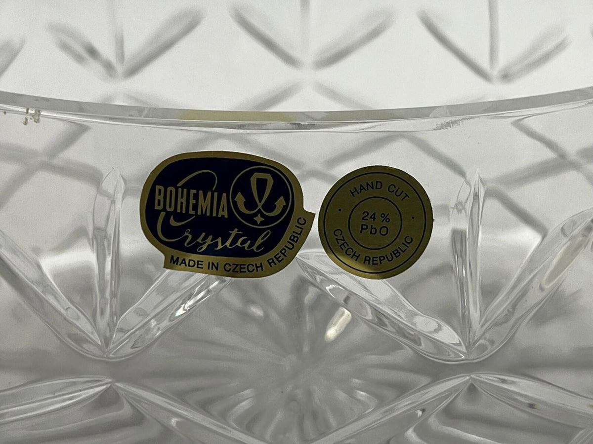 Coupe en cristal de Bohême taillé en verre plombé