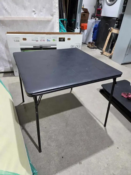 Folding Cards Table with Vinyl Top