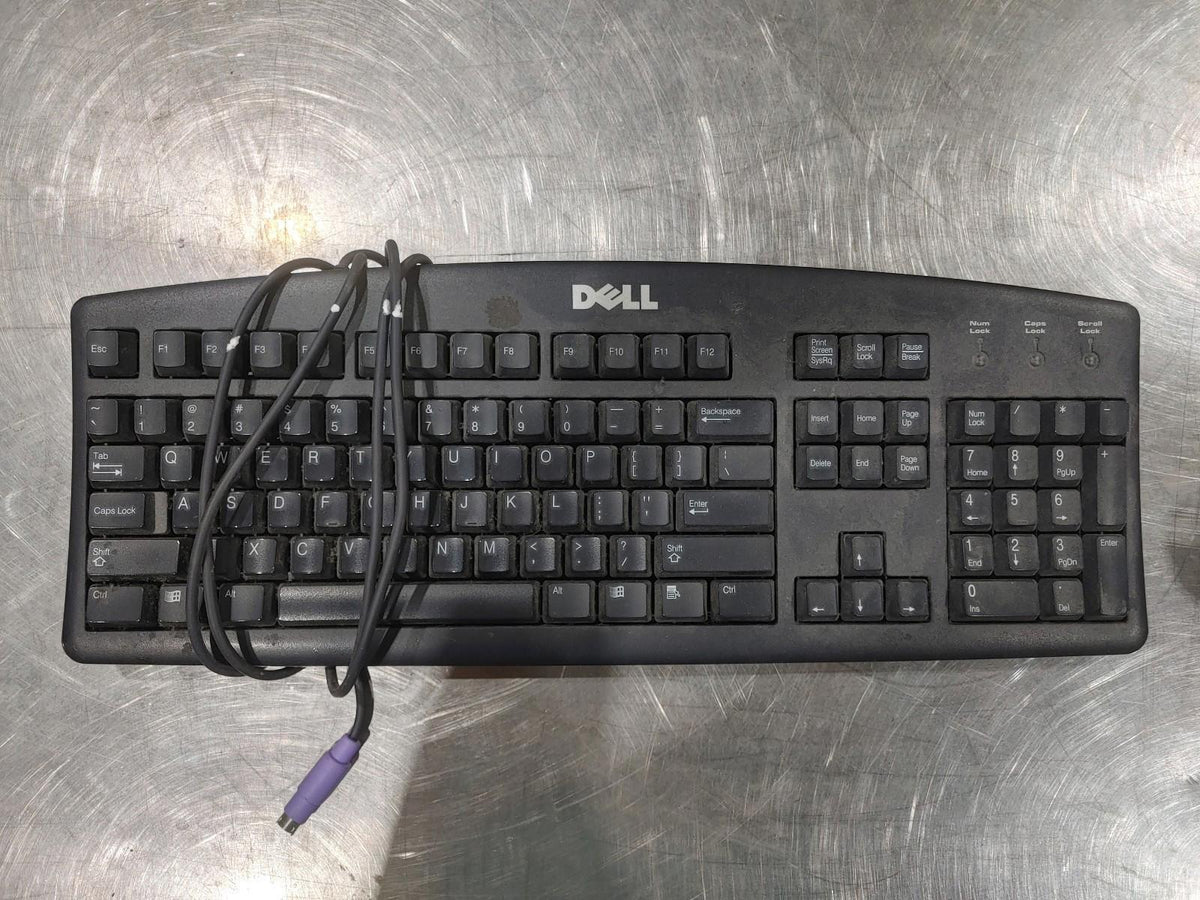 DELL RT7D20 PS/2 Keyboard Black Tested Working - Fair