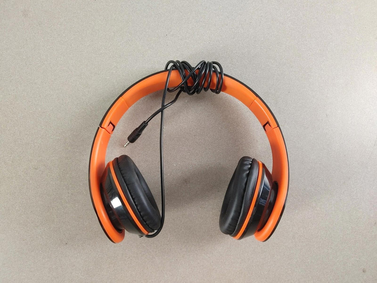 BON ÉTAT Allez les Ducks ! Écouteurs filaires noirs/orange Testés et fonctionnels