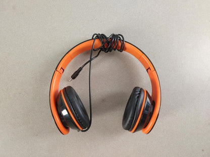 GOOD CONDITION Lets Go Ducks! Headphones Wired Black/Orange Tested Working