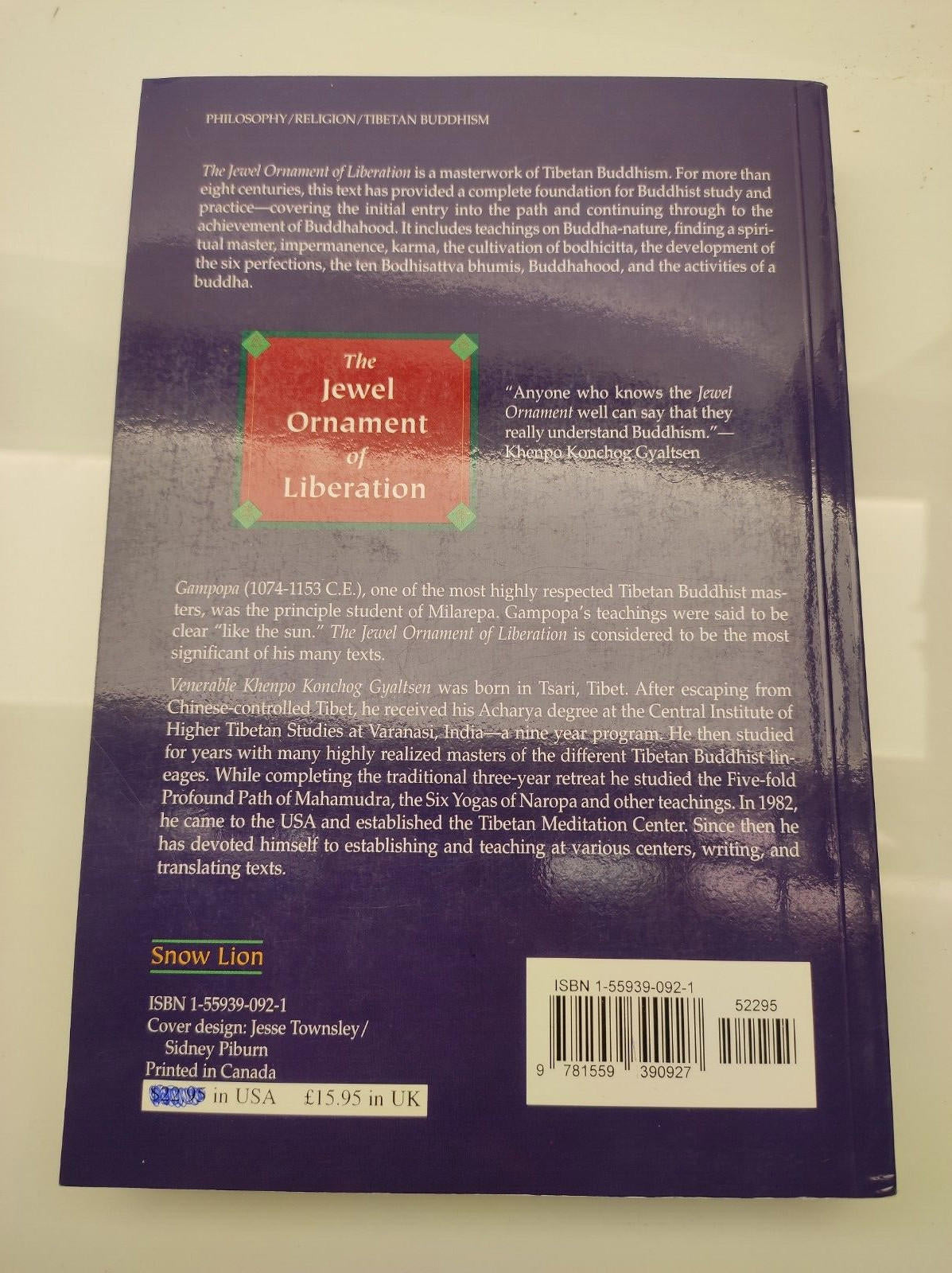 The Jewel Ornament of Liberation: The Wish-Fulfilling Gem of the Noble Teachings