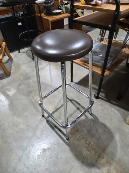 Vintage Cesare Chrome Stool - 28"