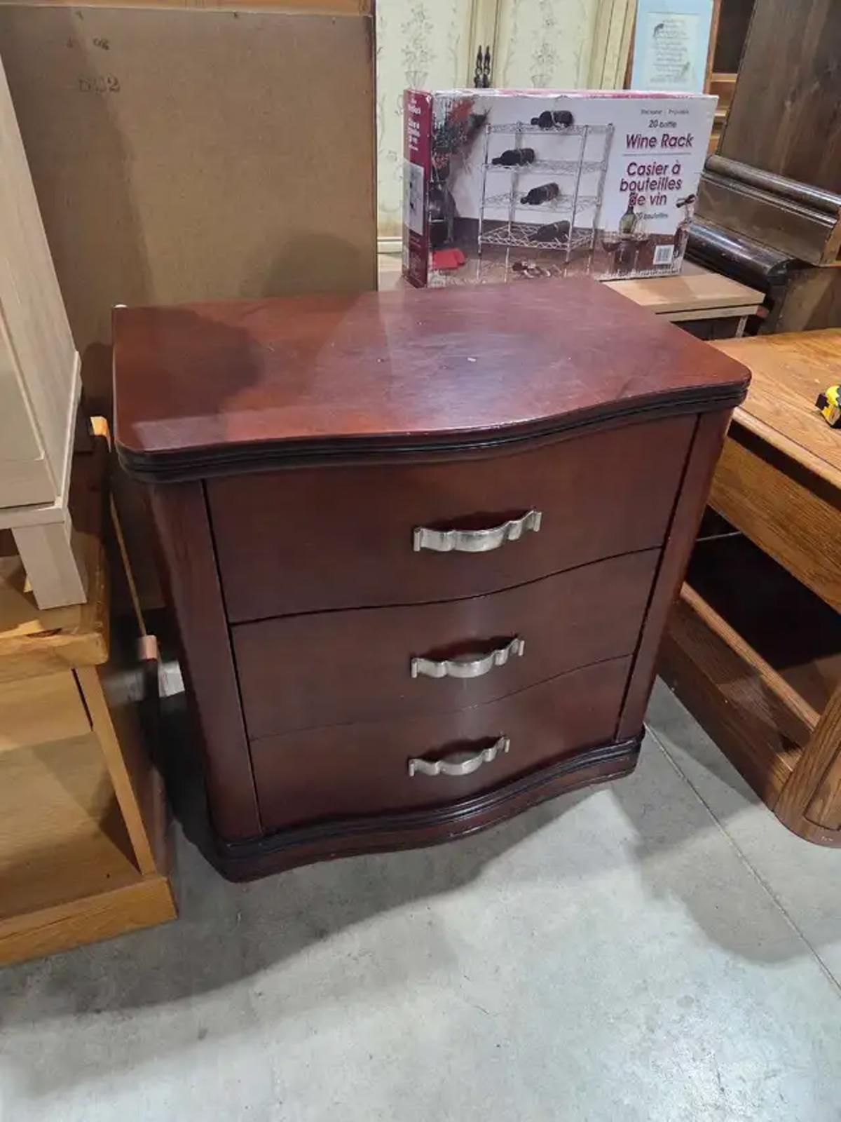 3 Drawer Cherry Nightstand/Mini Dresser