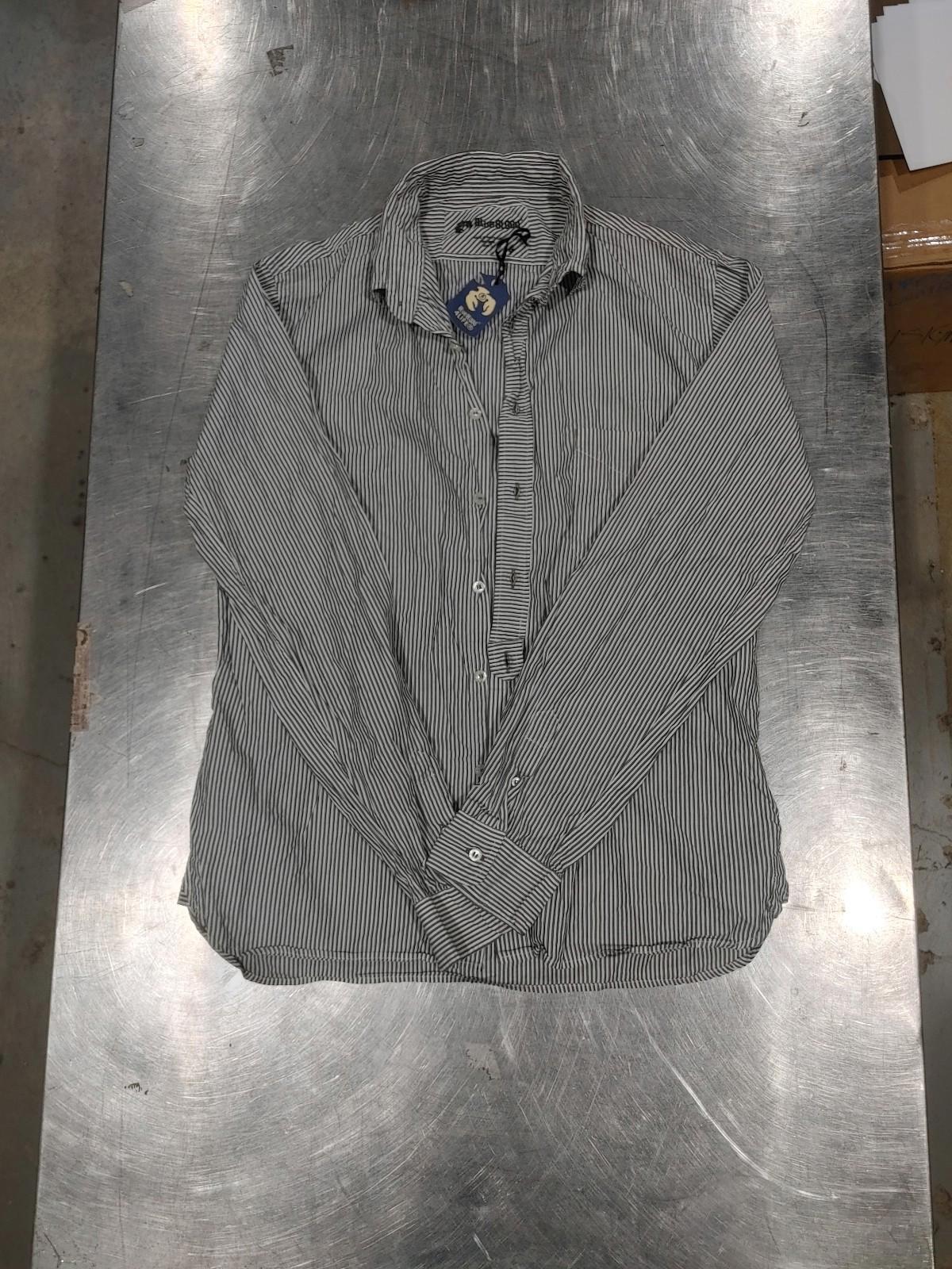 Brand New BlueBlood Rover Men's Button Shirt Striped Size L Black/White
