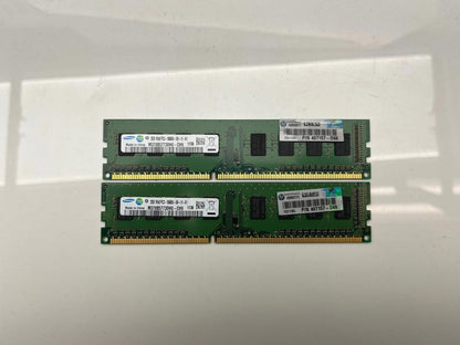 HP OEM 4GB (2GBx2) DDR3 1333 RAM Kit 497157-D88 Samsung M378B5773DH0-CH9 1136