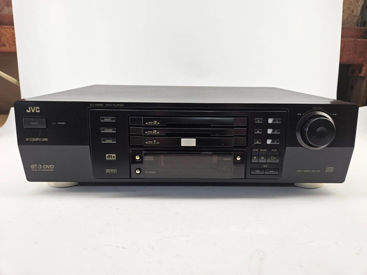 GOOD CONDITION JVC 3x DVD Player XV-M5658K Tested Working Black