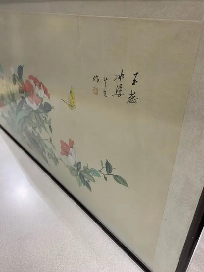 Framed Asian Floral Art