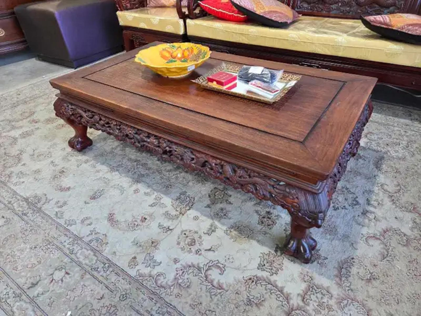 Carved Asian Living Room Set
