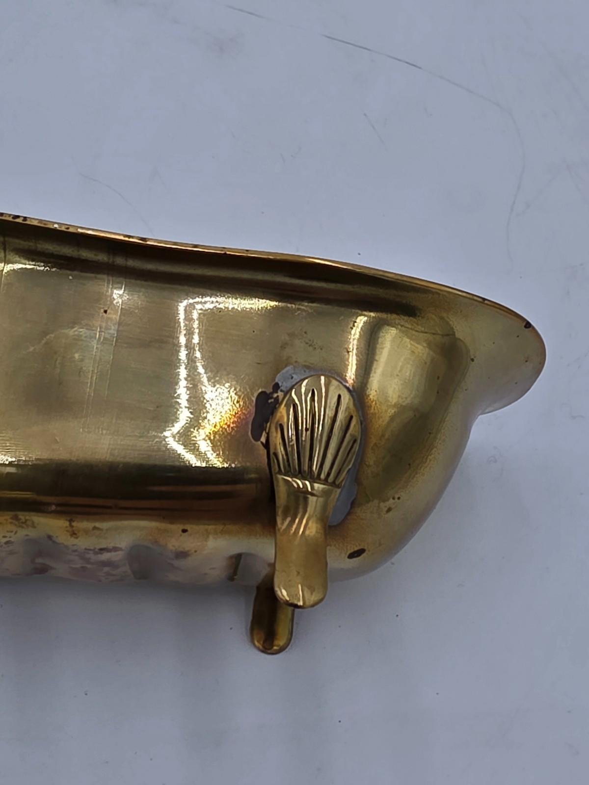 Vintage Brass Bathtub Soap Dish