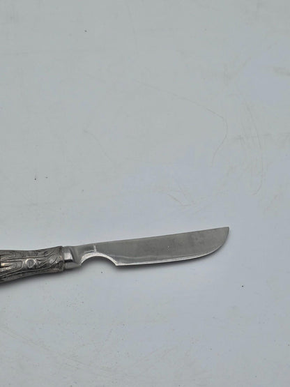Vintage Pewter Eagle carved on Cheese or Steak Knife (Made in Canada)