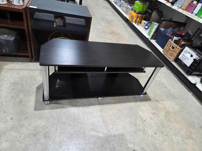 Black TV Stand Media Console w/ Shelves