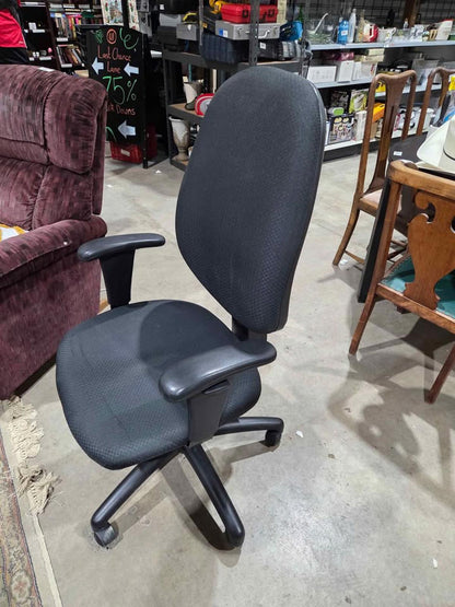 Black High Back Office Chair with Armrests
