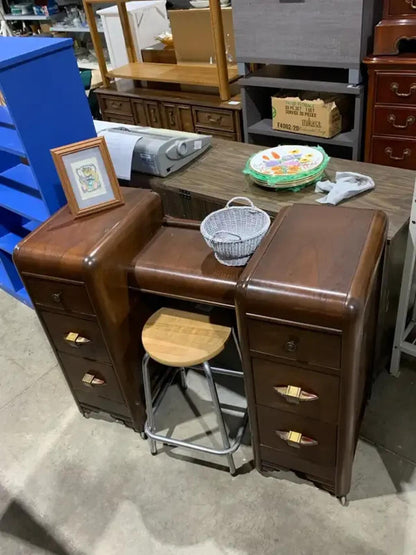 Antique Vanity with 6 Drawers