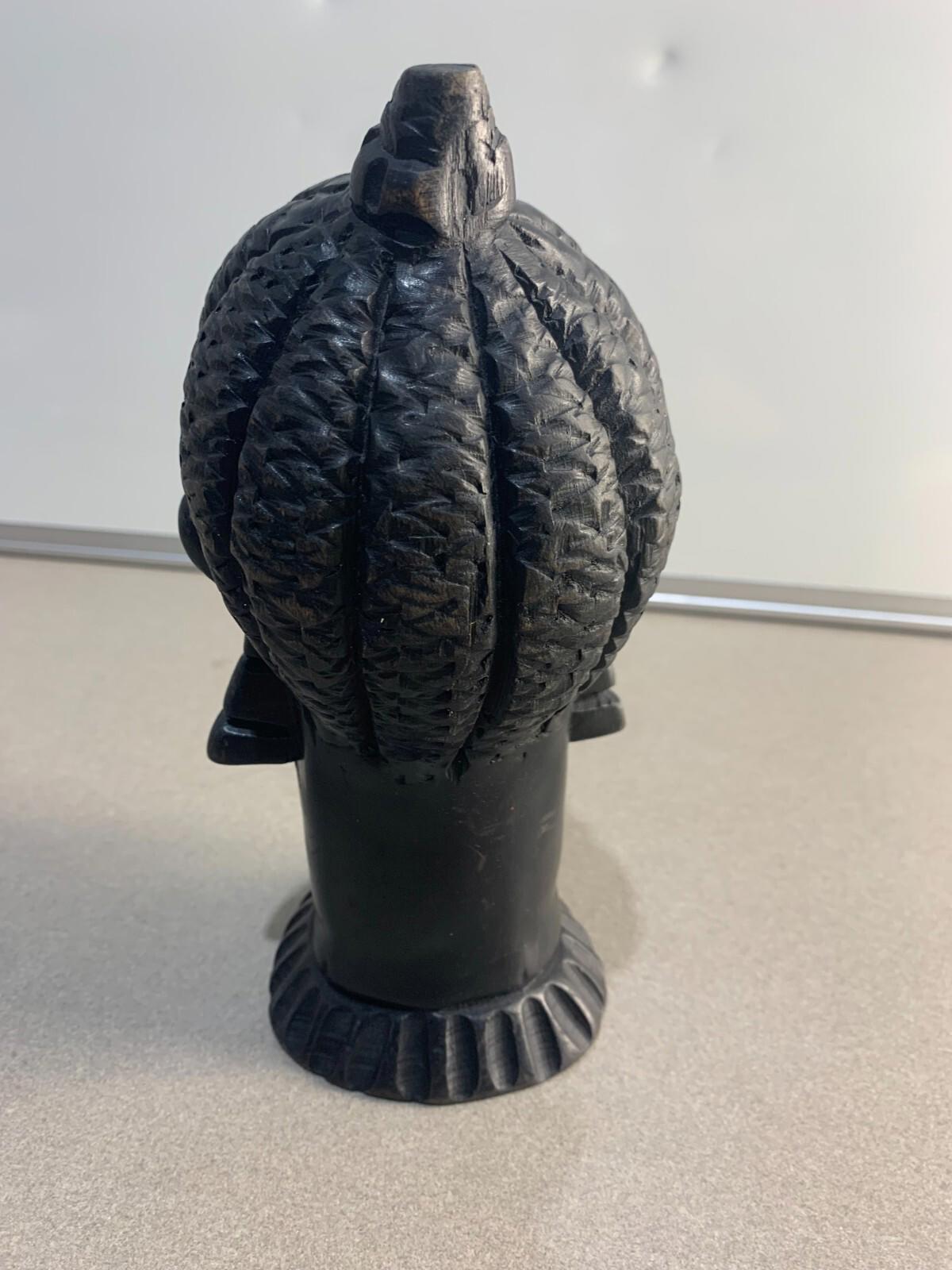Vintage African Statue Sculpture Bust Female