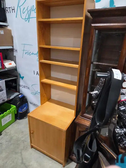 Wooden Bookcase with Cabinet