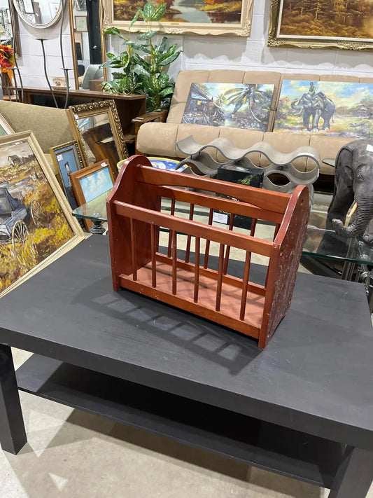 Wooden magazine rack