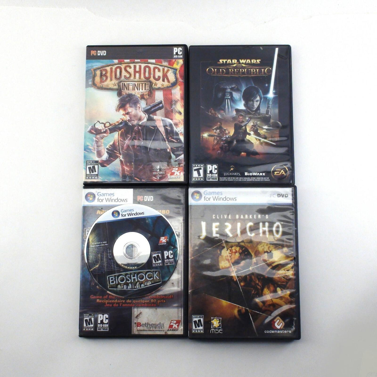 Lot de 6 jeux PC - Command & Conquer, Star Wars, Bio Shock, Jericho