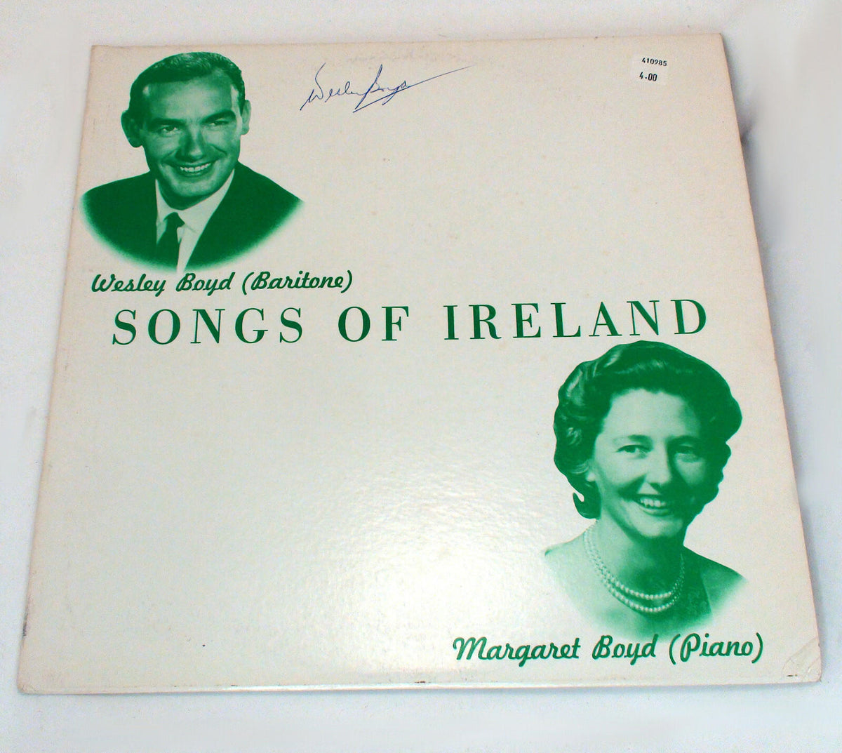 Bon état Wesley Margaret Boyd Song of Ireland Album vinyle LP signé