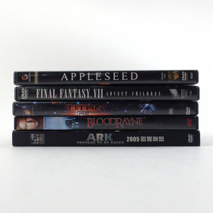 Anime CGI Movie Lot Of 5 DVD - FFVII Advent Children, Appleseed, Titan A.E. More