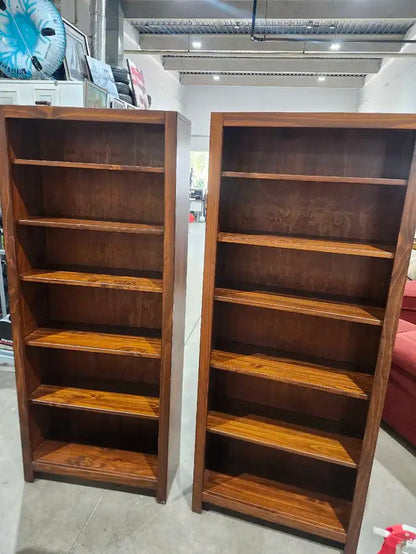 Erica 5-Shelf Mahogany Bookcase - 2 Available