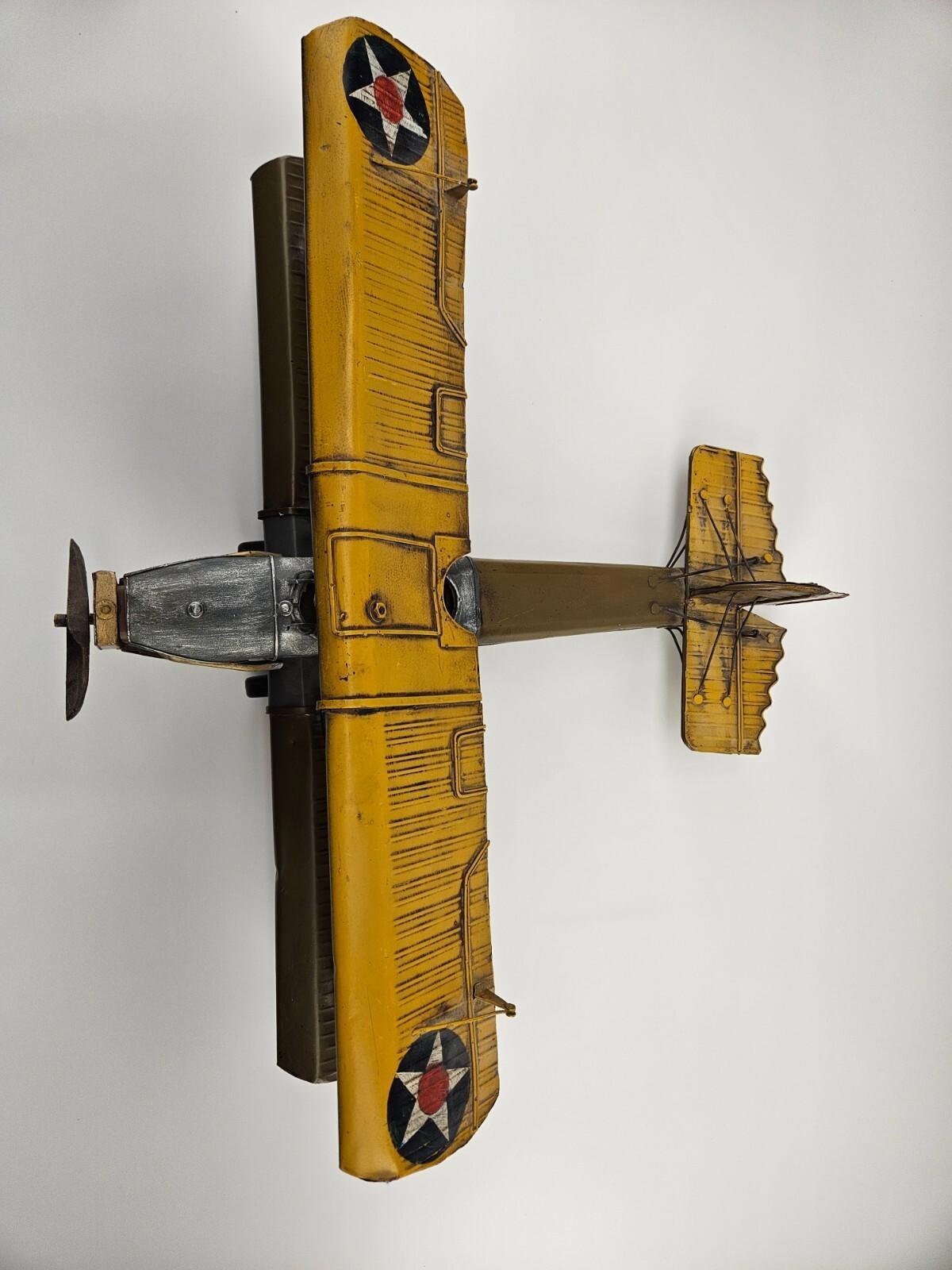 Avion vintage de la Seconde Guerre mondiale, modèle réduit moulé sous pression et fabriqué à la main, 18 po.
