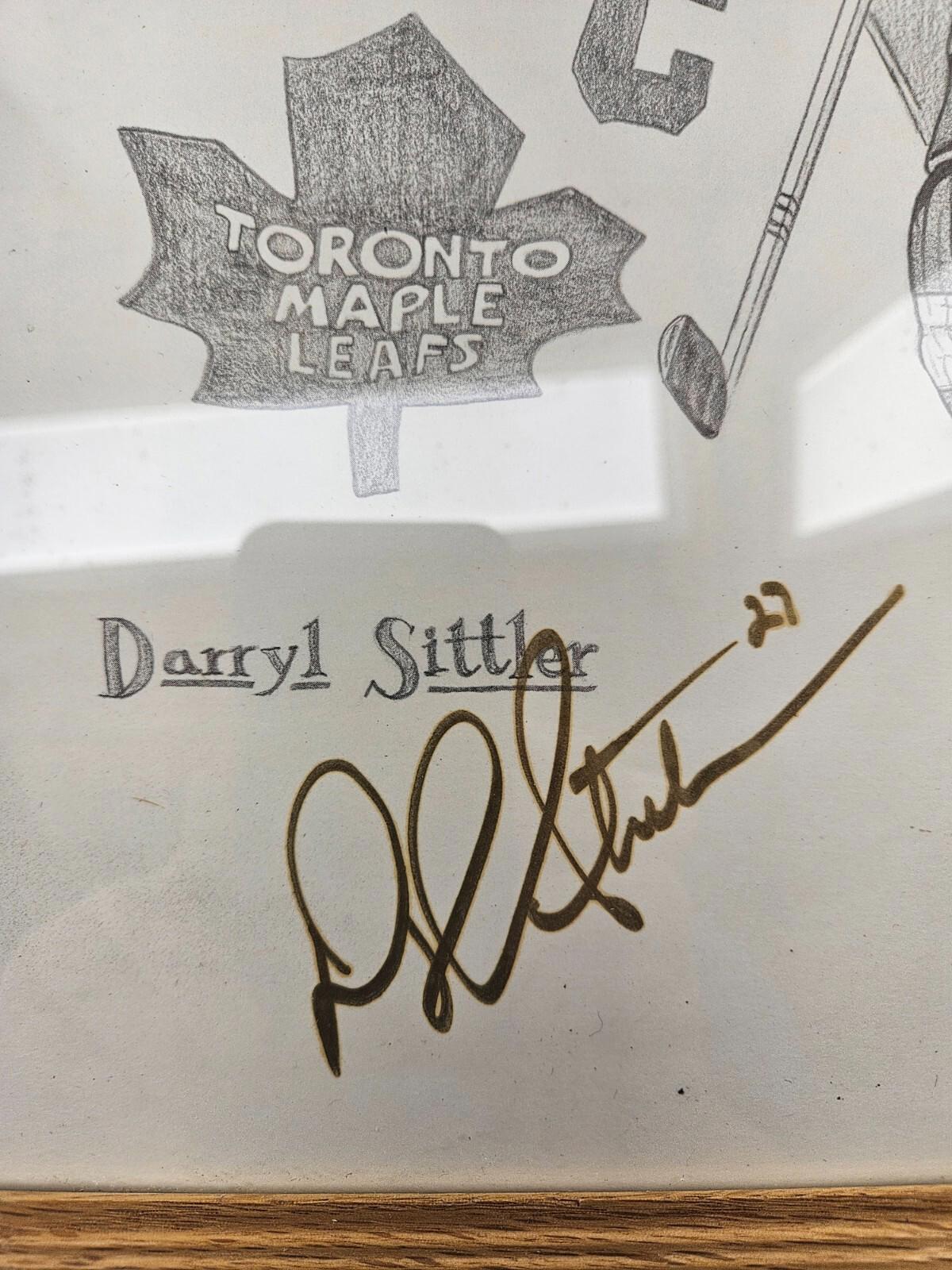 Darryl Sittler Framed Signed 43x35 - Toronto Maple Leafs