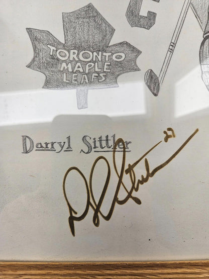 Darryl Sittler Framed Signed 43x35 - Toronto Maple Leafs