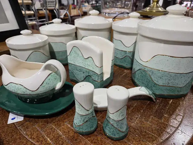 Handmade Cermaic Kitchen Jar Set