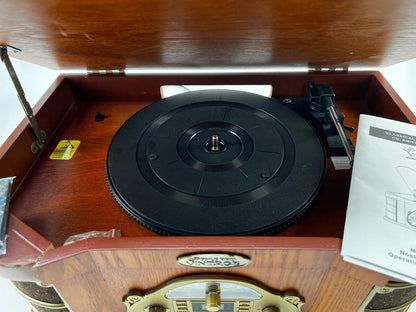 Pyle Pro PTCD54UB Vintage Turntable CD USB Aux Cassette  For Repair - See desc